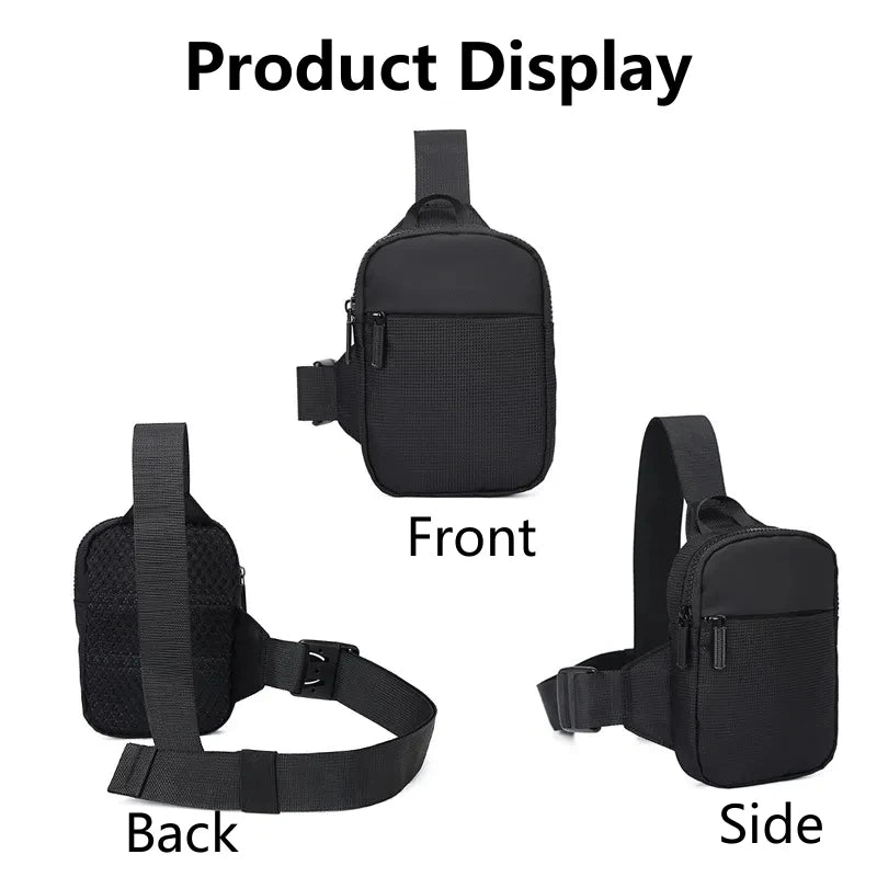 Japanese Men's Chest Bag Fashion Small Canvas Shoulder Crossbody Bags for Man Mini Cloth Sling Sport Cross Phone Male Handbag